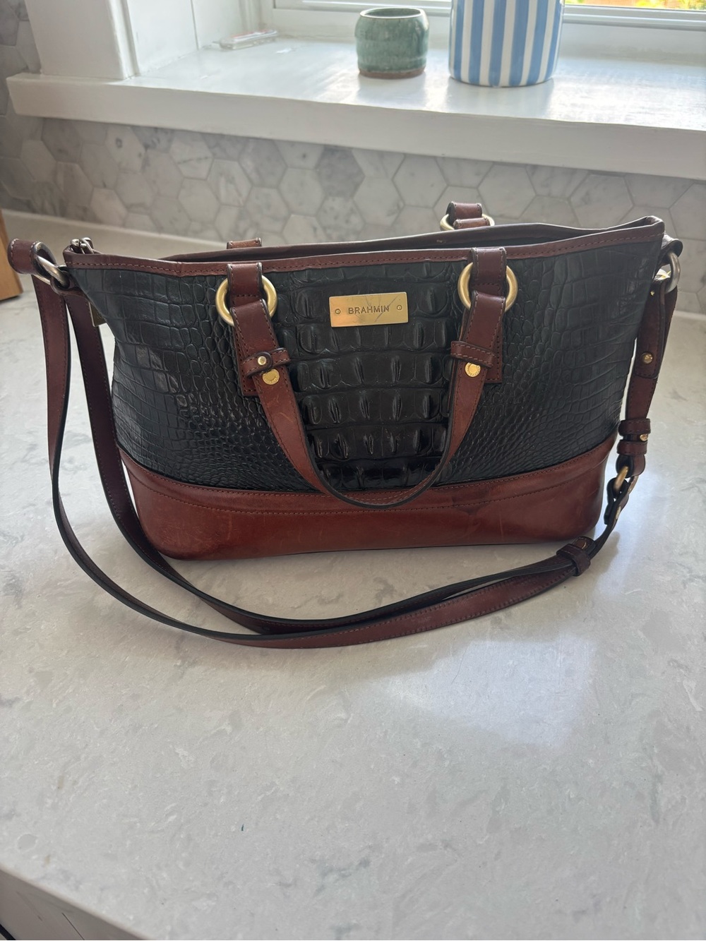 Vintage Brahmin Duo Black/Brown